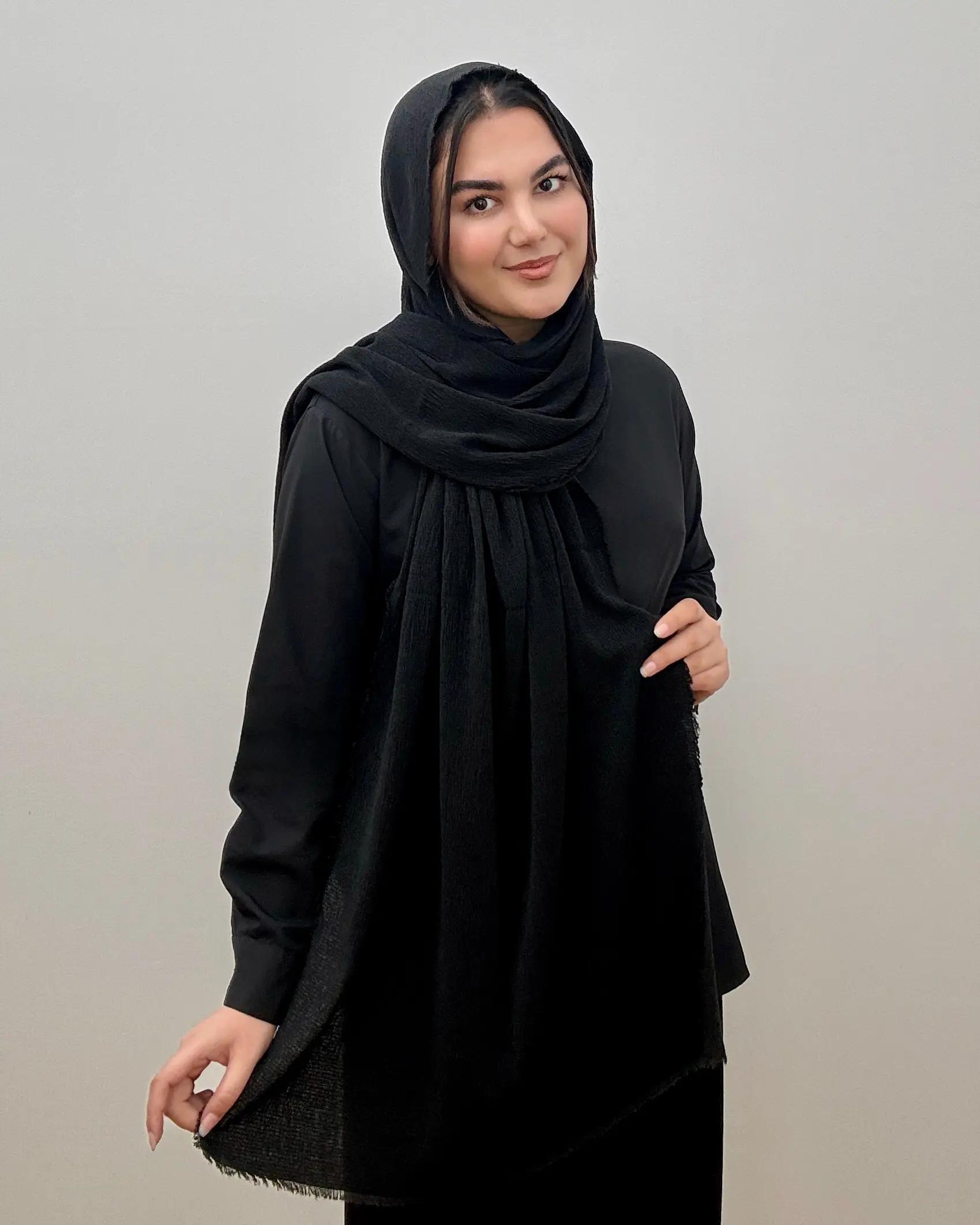 شال زنانه کنفی دور ریش
